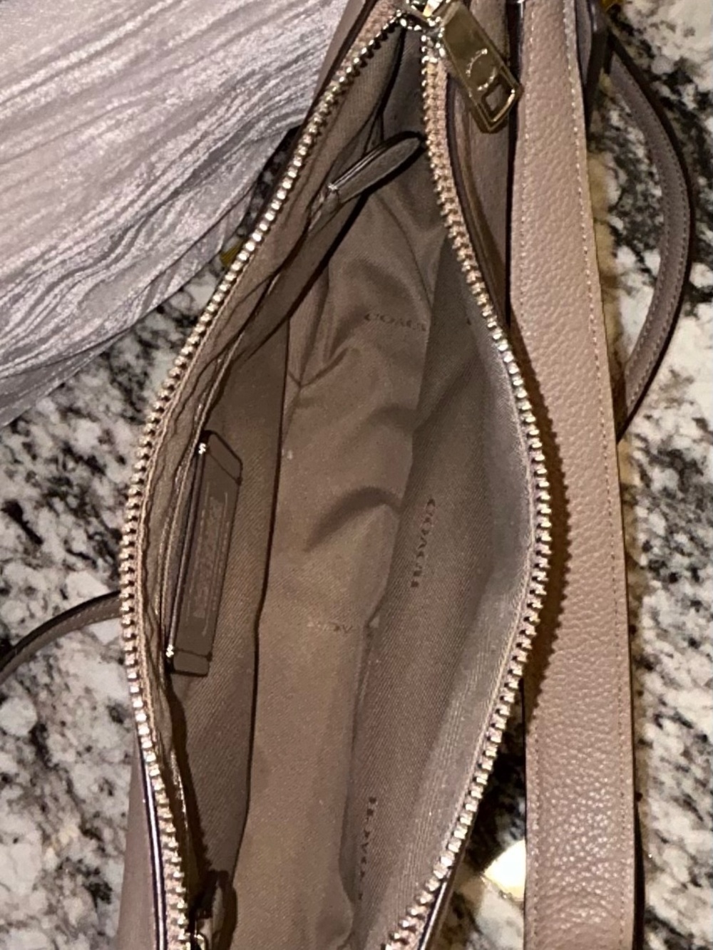 Coach Pebble Leather Crossbody Bag in Taupe - Picture 11 of 13